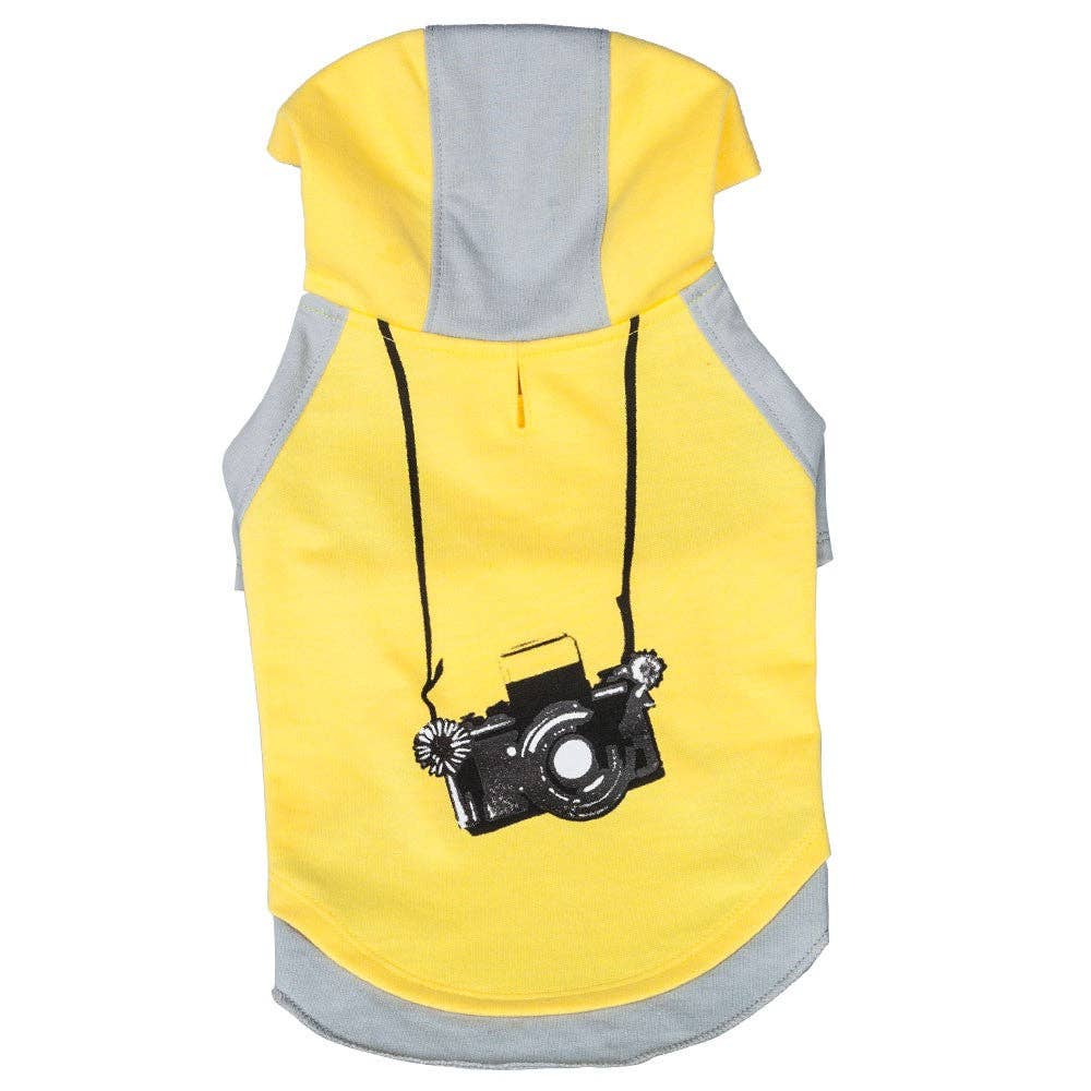Camera Dog Hoodie: Hot Pink Camera / 10"