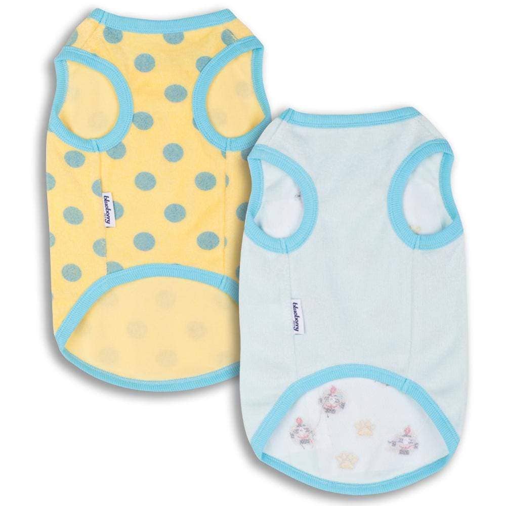 Pajamas | Affection Sleep & Play Dog Shirts, 2 Pack: Pastel Blue / 16"