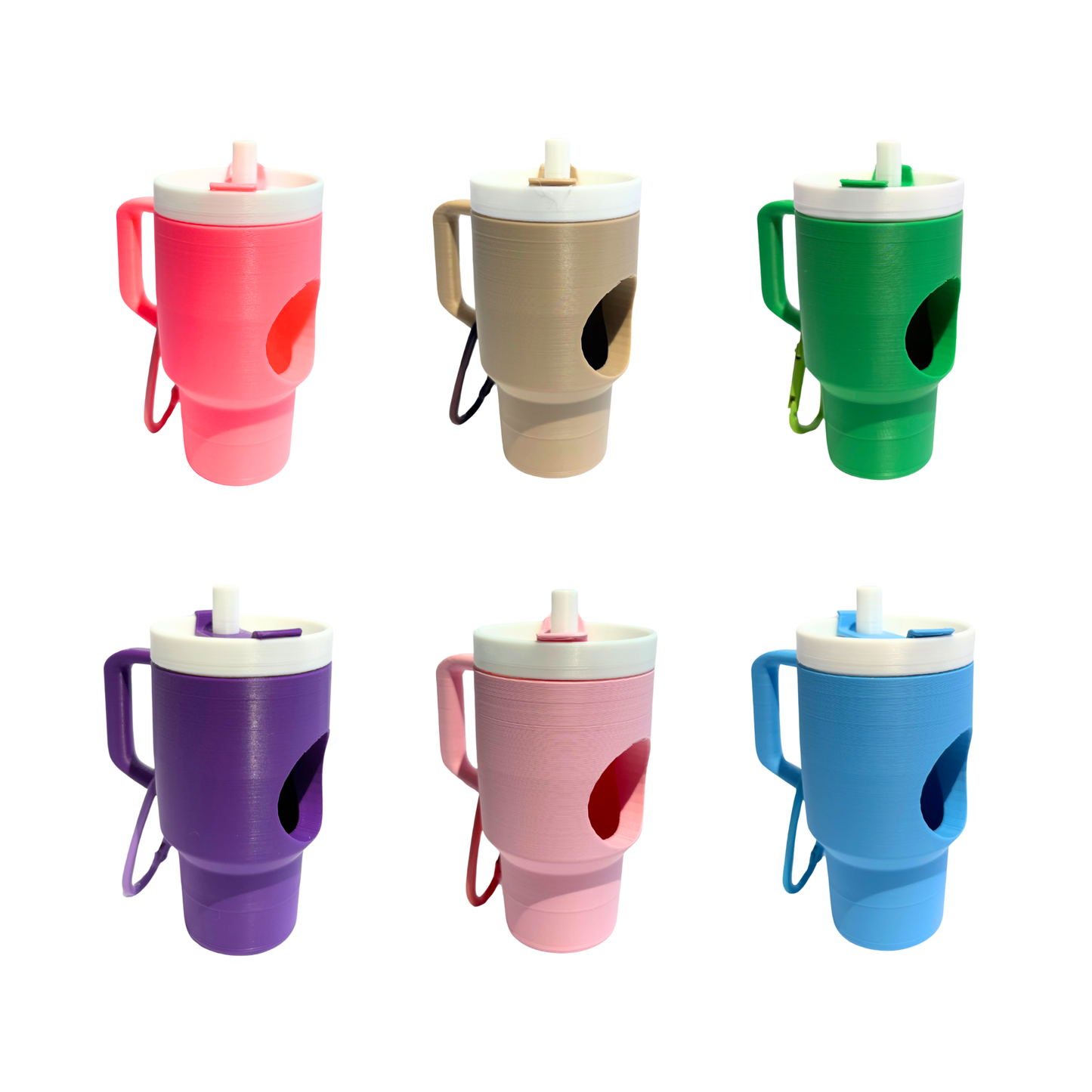 Tumbler Dog Waste Bag Holder: Hot Pink