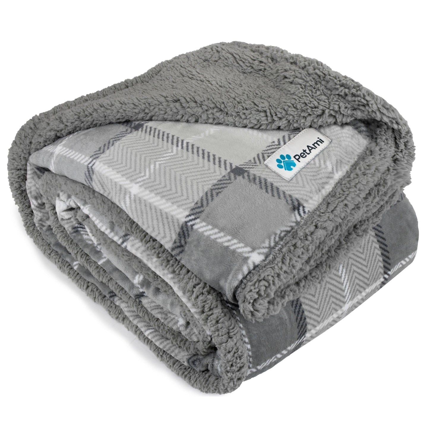 Fleece Pet Blanket: Checker Charcoal / X-Large - 60" x 80"