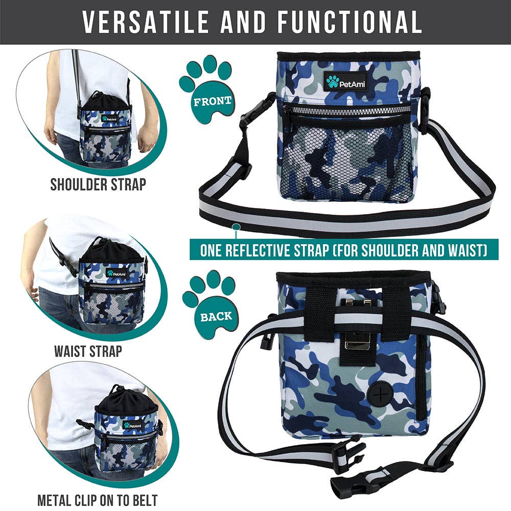 Everyday Dog Treat Training Pouch Bag: Heather Gray / One Size - 7" x 6.8" x 2.5" (LxWxH)