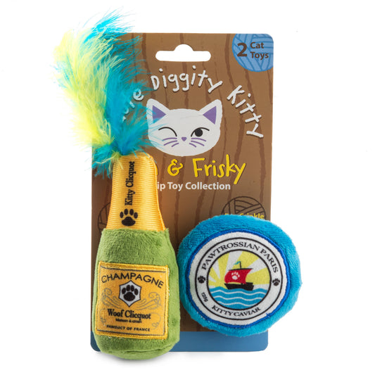 Kitty Clicquot Catnip Cat Toy with Feathers